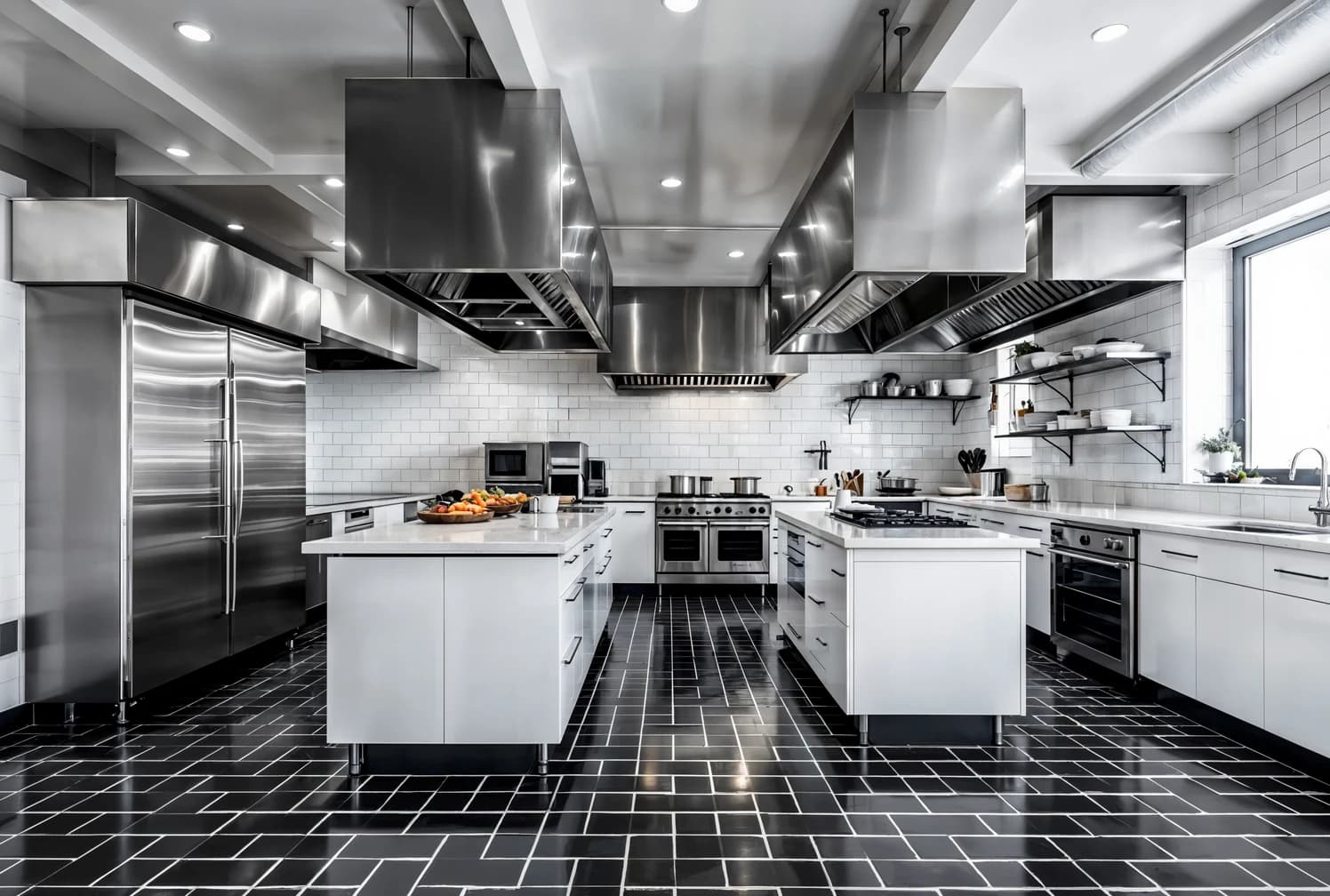 Modern restaurant kitchen equipment