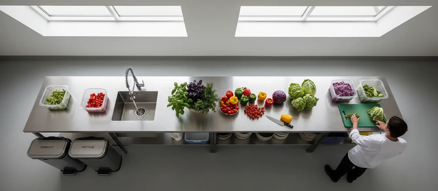 Eco-Design: Planning Food Prep Areas for Less Waste